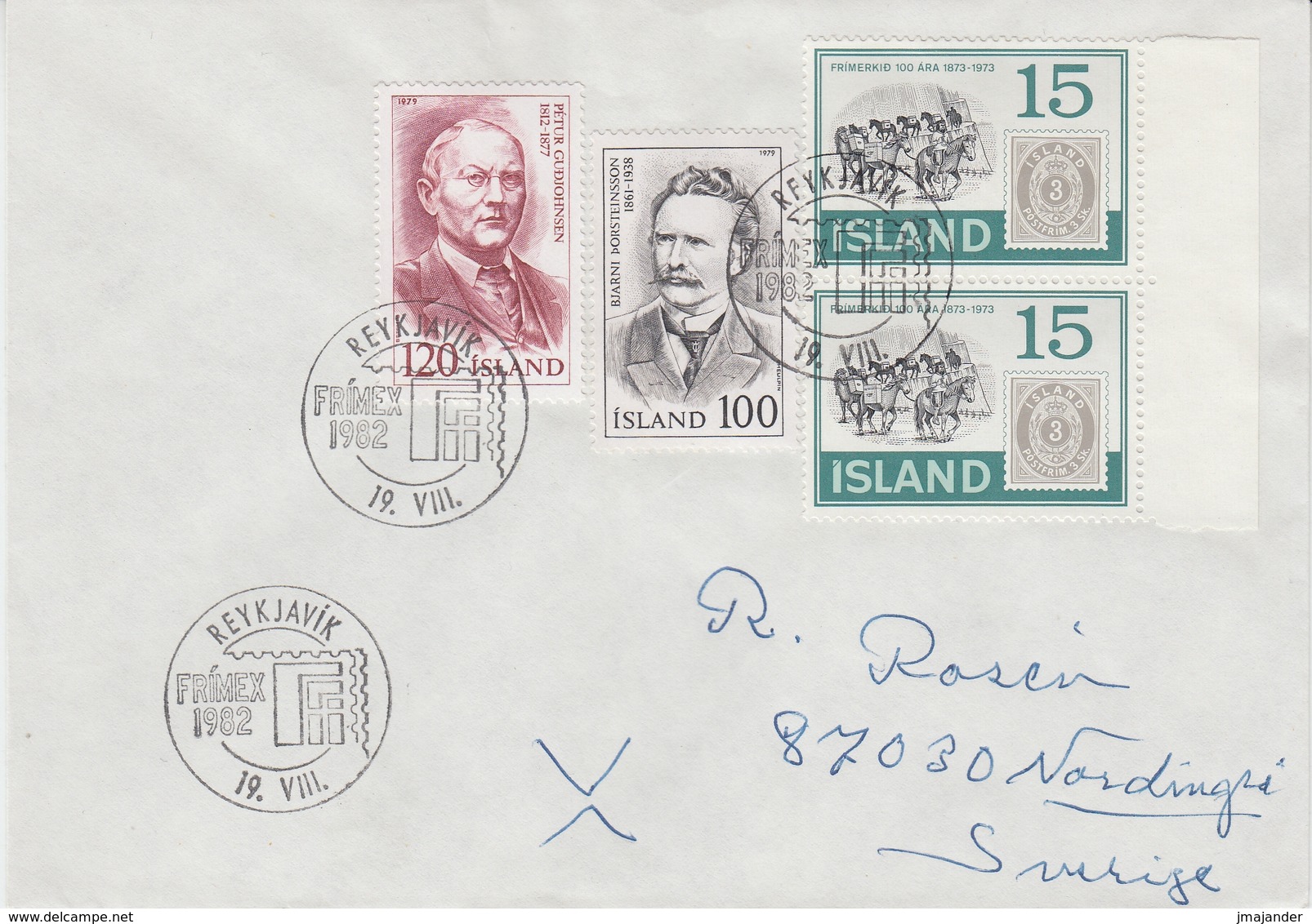 Iceland 1982 - Frímex Stamp Exhibition - Commemorative Postmark On A Cover - Brieven En Documenten