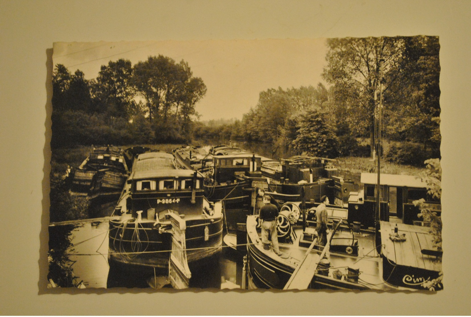 60 Oise Longueil Annel Vue Sur La Vieille Oise Bateaux En Attente Au Chantier - Longueil Annel