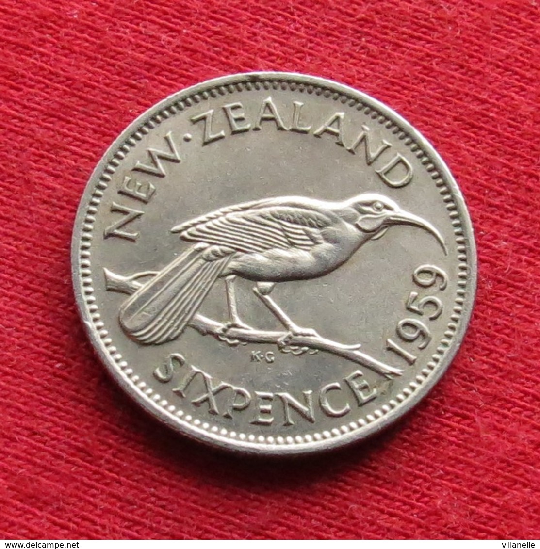 New Zealand 6 Pence 1959 KM# 26.2 Sixpence  Nova Zelandia Nuova Zelanda Nouvelle Zelande - New Zealand