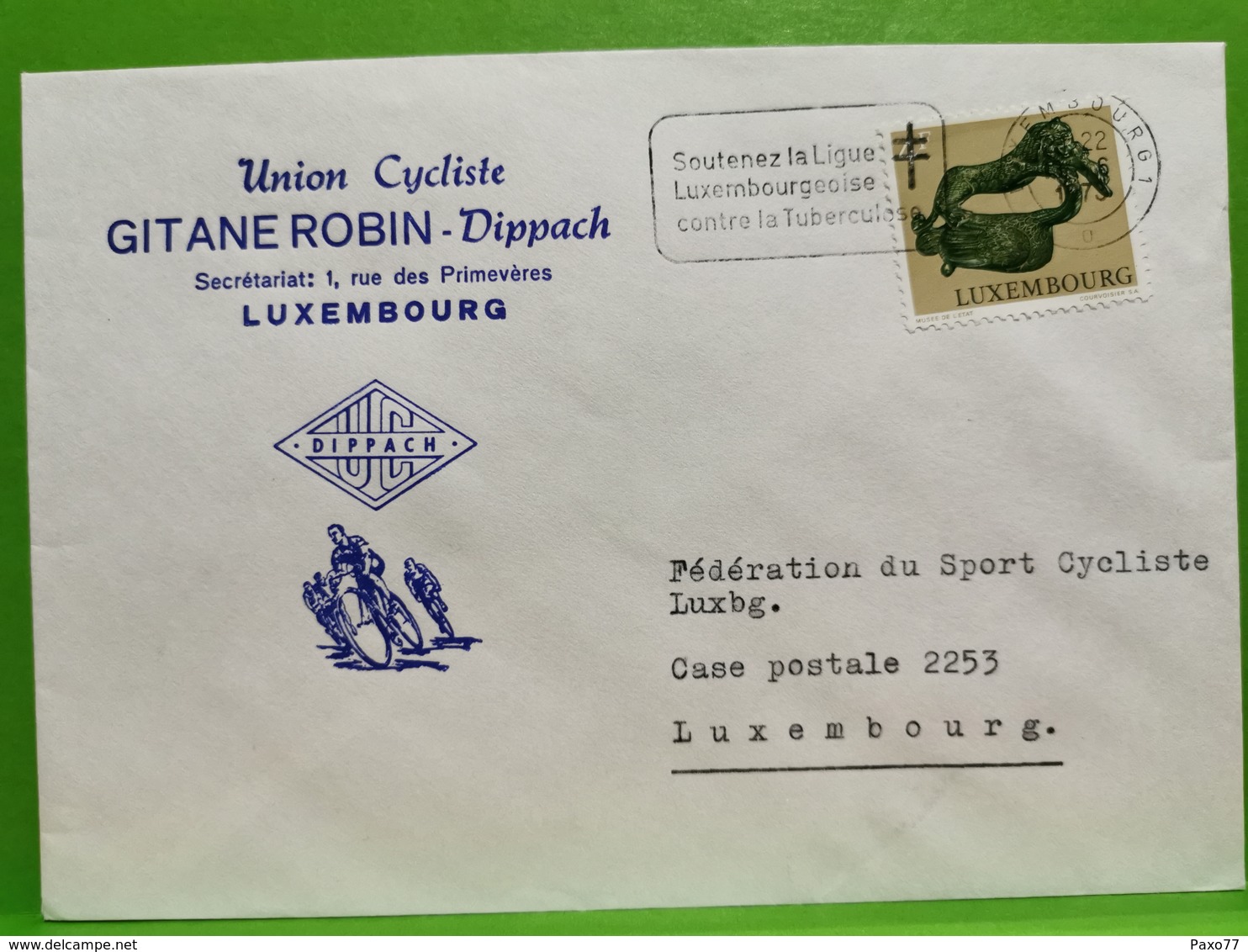 Enveloppe, Union Cycliste Gitane Robin Dippach 1973 - Storia Postale