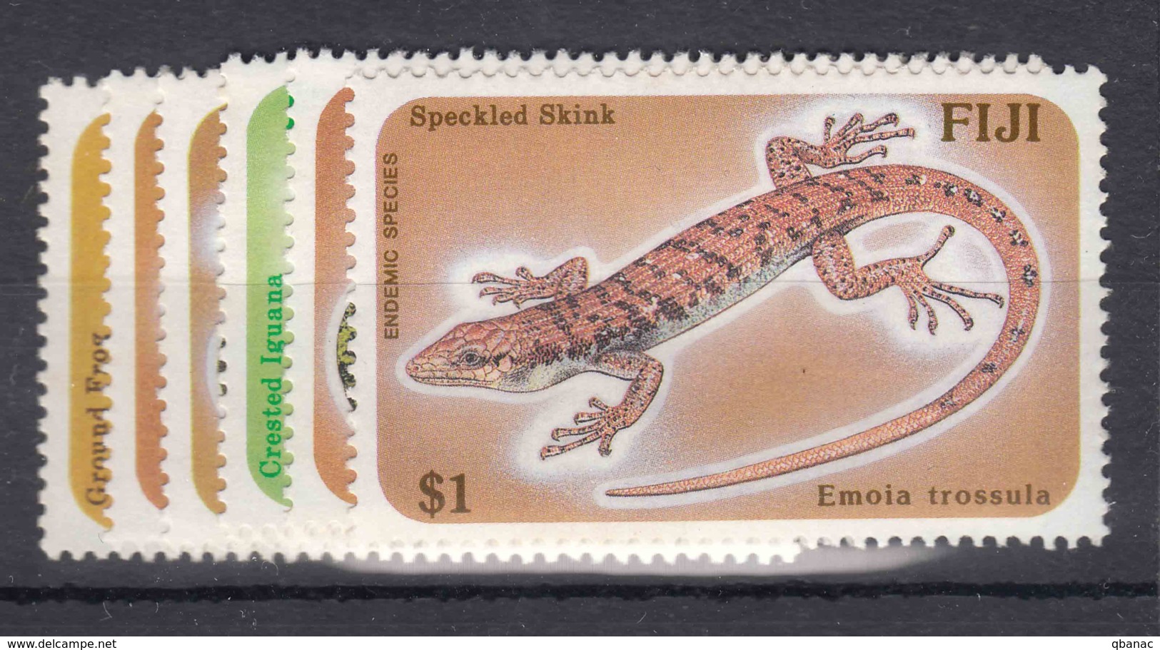 Fiji 1986 Animals Reptiles Mi#548-553 Mint Never Hinged - Fidji (1970-...)