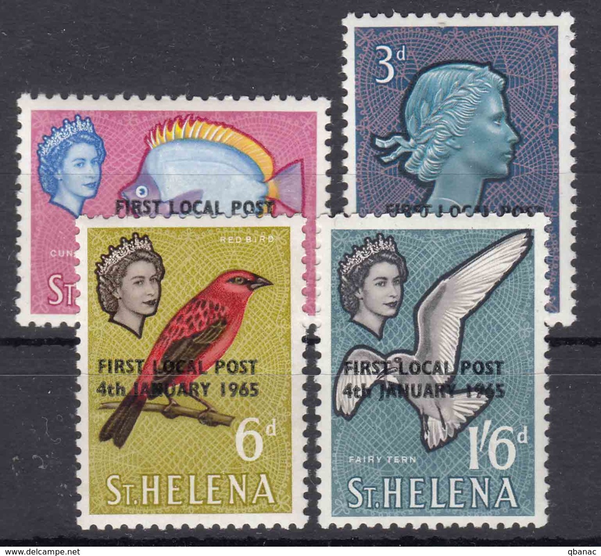 St. Helena 1965 Fish Birds Mi#163-166 Mint Never Hinged - Saint Helena Island