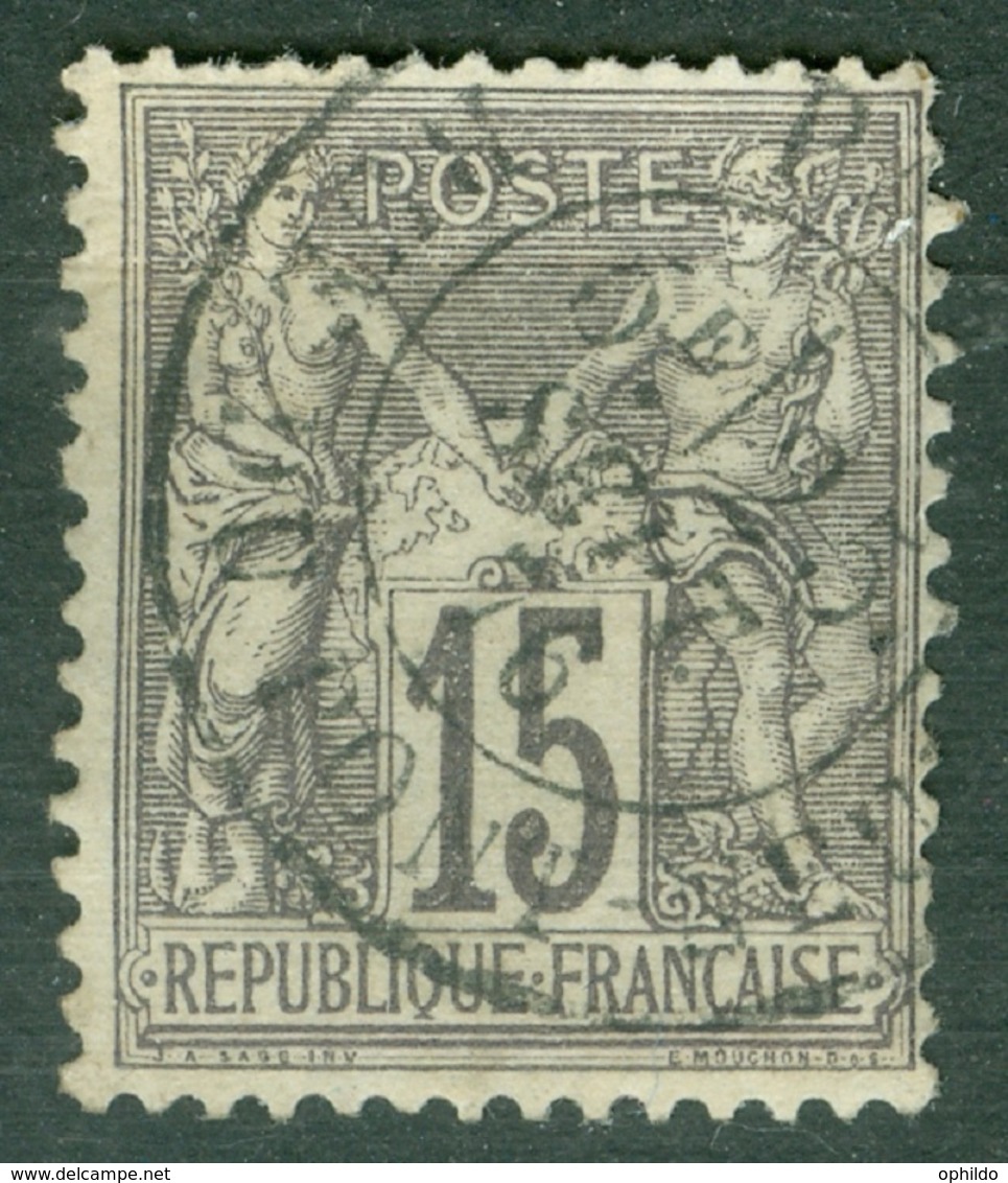 France  66  Ob  B/TB  Obli  Paris Rue Du Pont Neuf - 1876-1878 Sage (Type I)