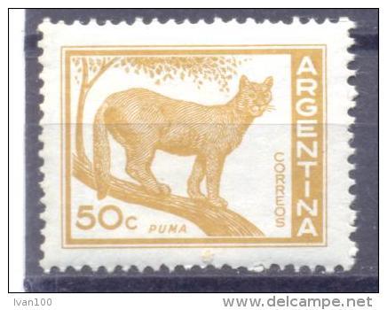 1959. Argentina, Mich.700, Animal, Puma, 1v,  Mint/** - Ungebraucht