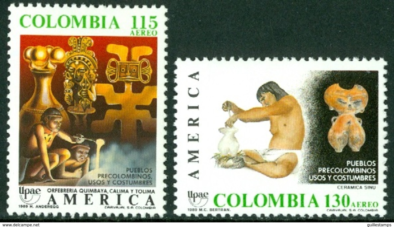 COLOMBIA 1989 AMERICA-UPAE, DISCOVERY OF AMERICA** (MNH) - Colombie