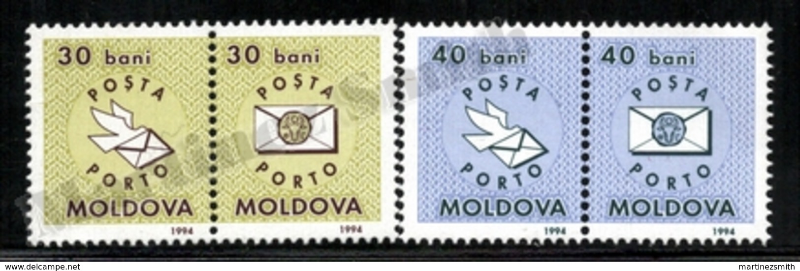 Moldova - Moldavie 1994 Yvert TAX 1-2, Postal Service. Carrier Pigeon & Sealed Letter - MNH - Moldawien (Moldau)