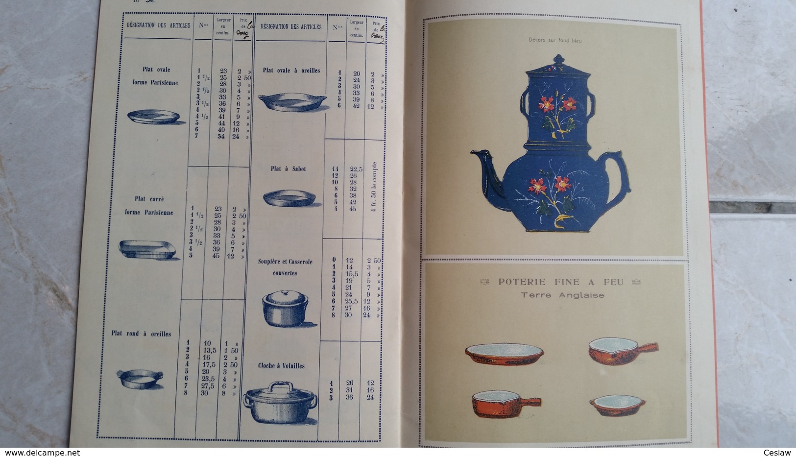 Catalogue Manufacture De Porcelaine  à Feu  Et De Poterie Fine à Feu Victor Pinet à Ponsas  Drôme  1924. - 1901-1940