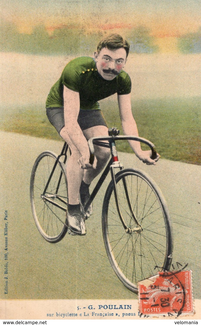 S4184 Cpa Cyclisme - G. Poulain Sur Bicyclette " La Française " - Cyclisme