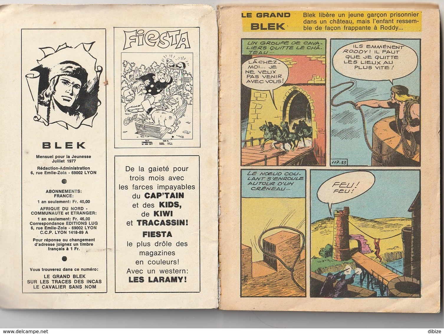Bande Dessinée Petit-Format. Blek. N° 319 De 1977. Editions LUG.  Etat Moyen. - Blek