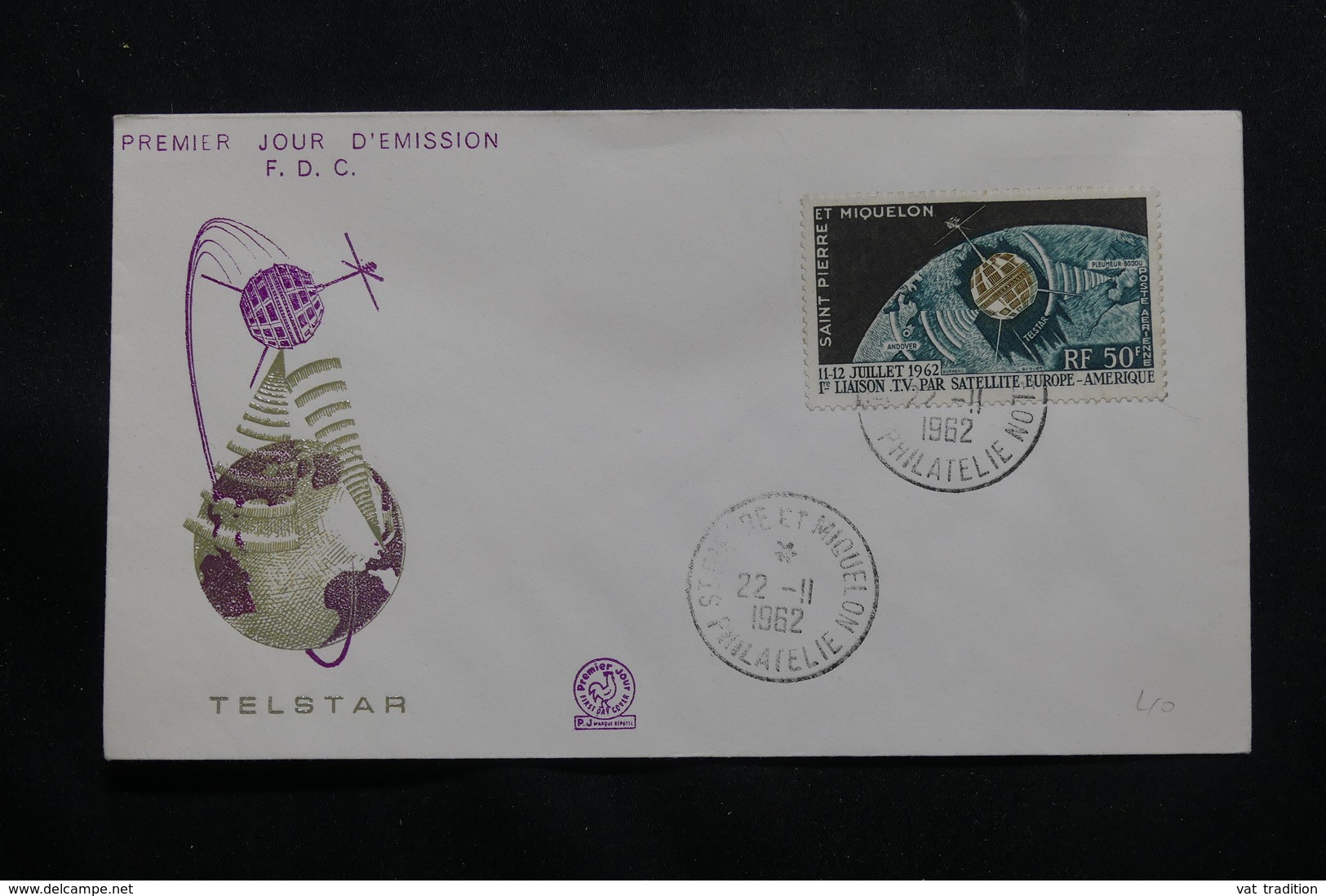 SAINT PIERRE ET MIQUELON - Enveloppe FDC En 1962 - Satellite - L 54848 - FDC