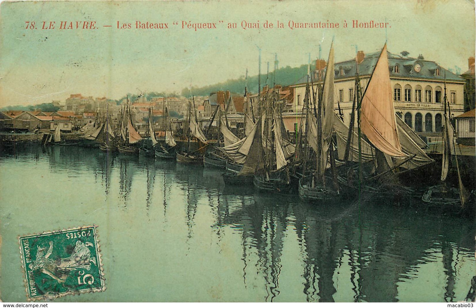 76 Seine Maritime :  Le Havre  Les Bateaux " Péqueux"au Quai De La Quarantaine à Honfleur     Réf 7735 - Hafen