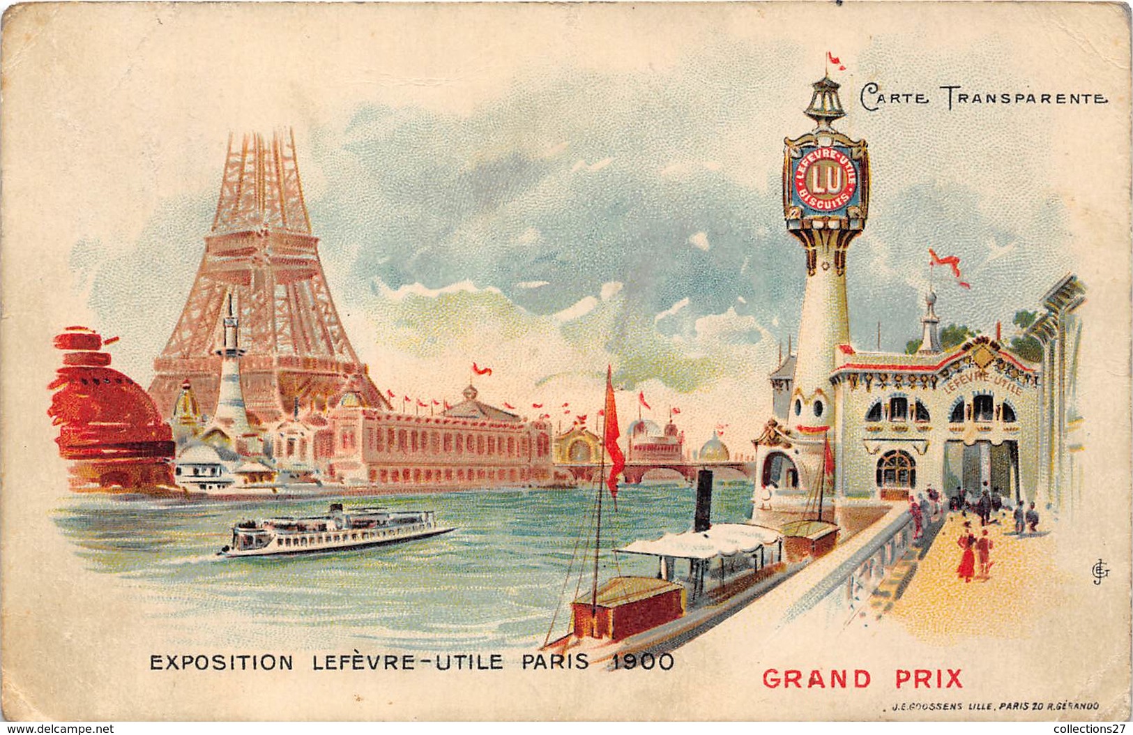 75-PARIS- TOUR EIFFEL- EXPOSITION LEFEVRE-UTILE PARIS 1900 - Eiffelturm