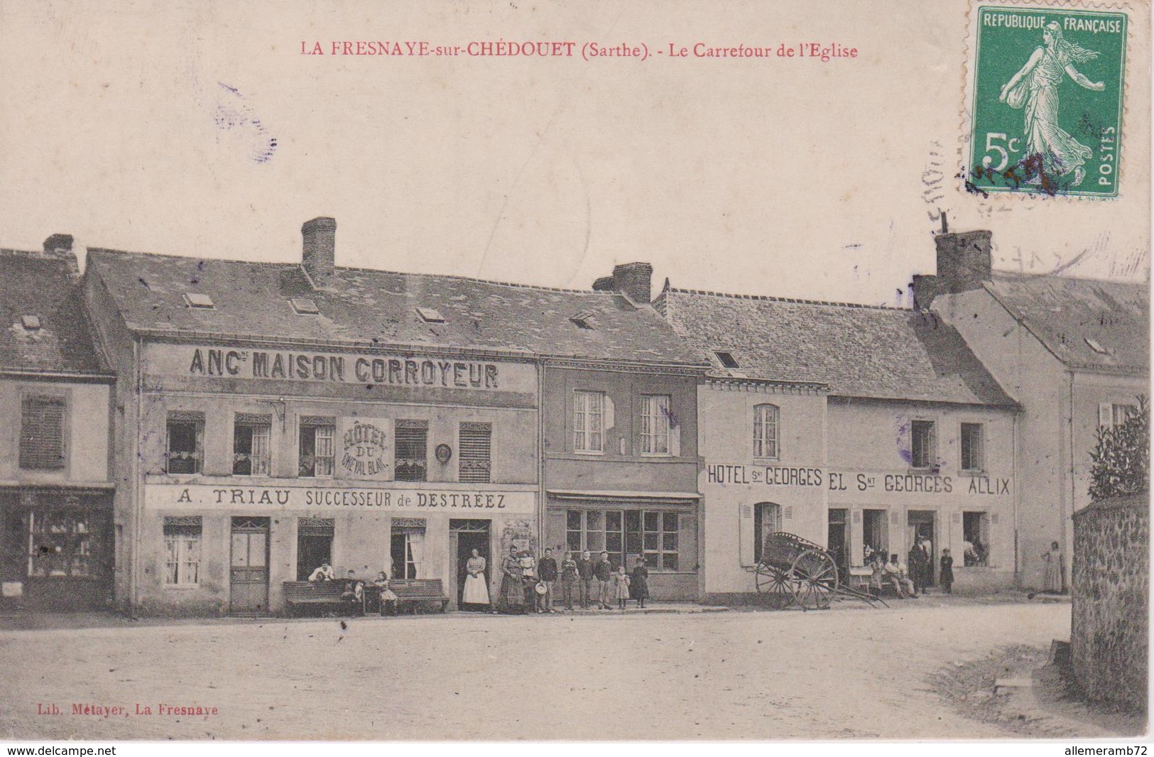 La Fresnaye-sur-Chédouet - Le Carrefour De L'Eglise - La Fresnaye Sur Chédouet