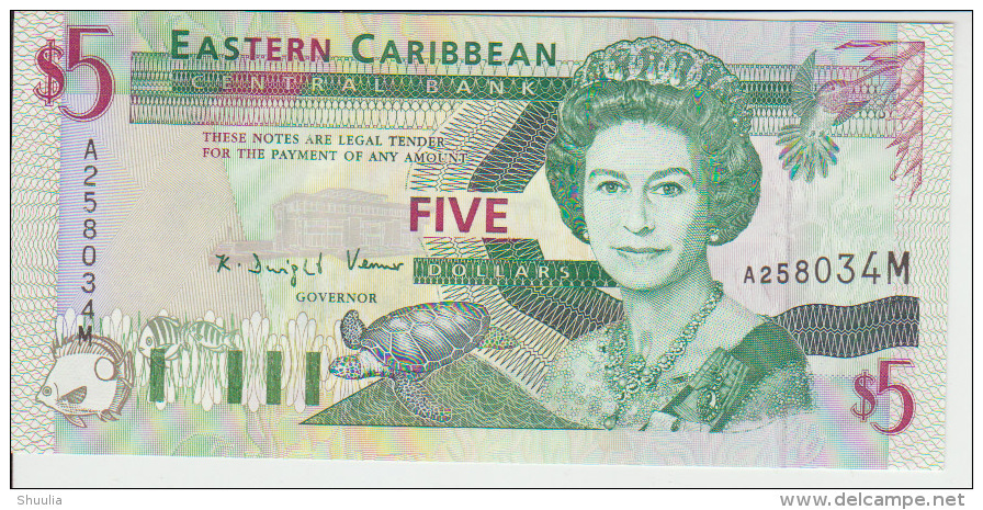 East Carribeans  5 Dollars 1994 Pick 31m UNC - Caraïbes Orientales