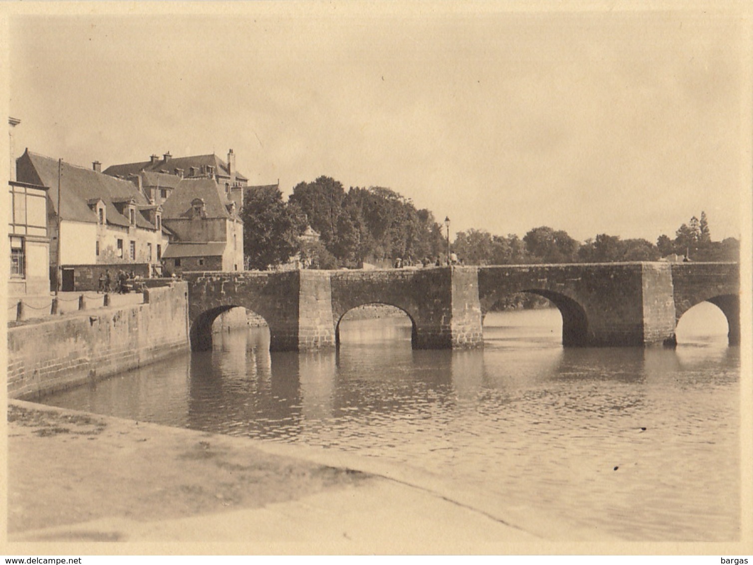 1934 - Carte Postale Photo De Auray Pont Saint Goustan - Places