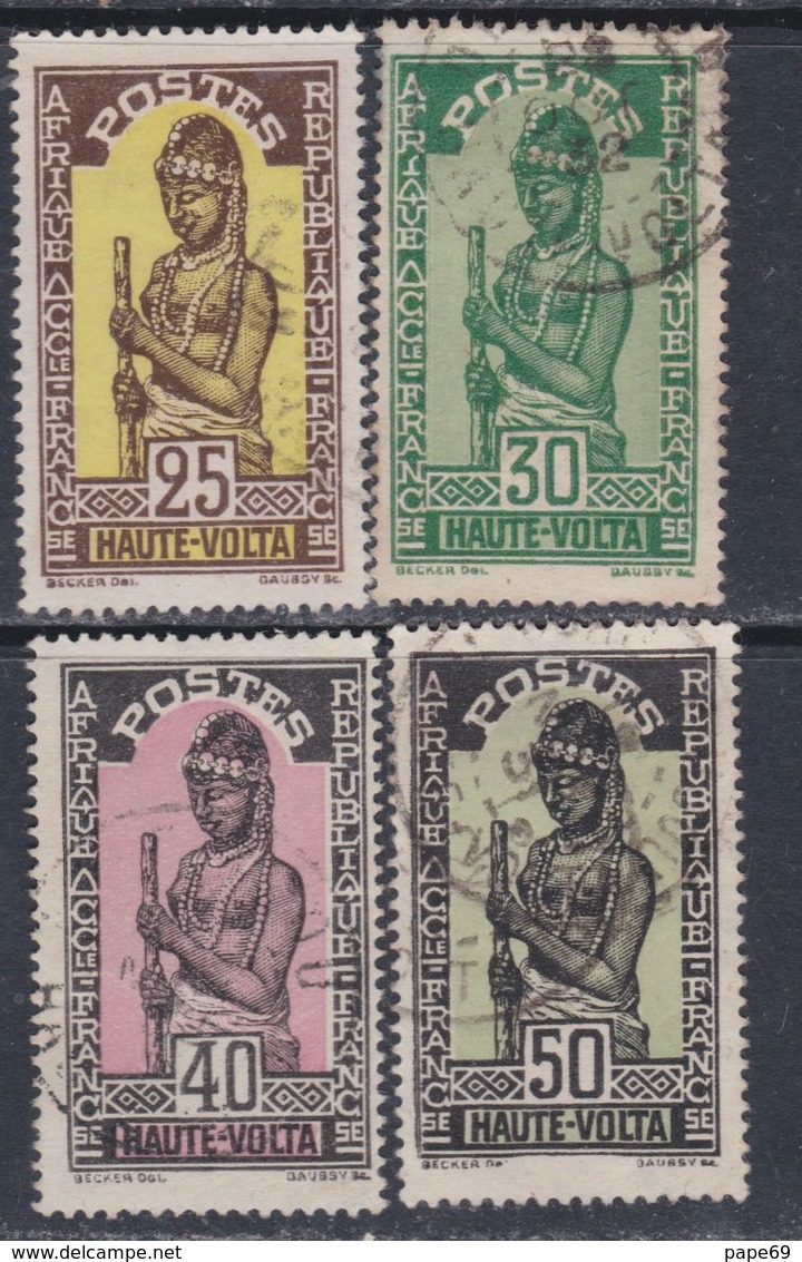 Haute Volta  N ° 50 / 52 + 54 O , Les 4 Valeurs   Oblitérations Moyennes Sinon TB - Used Stamps