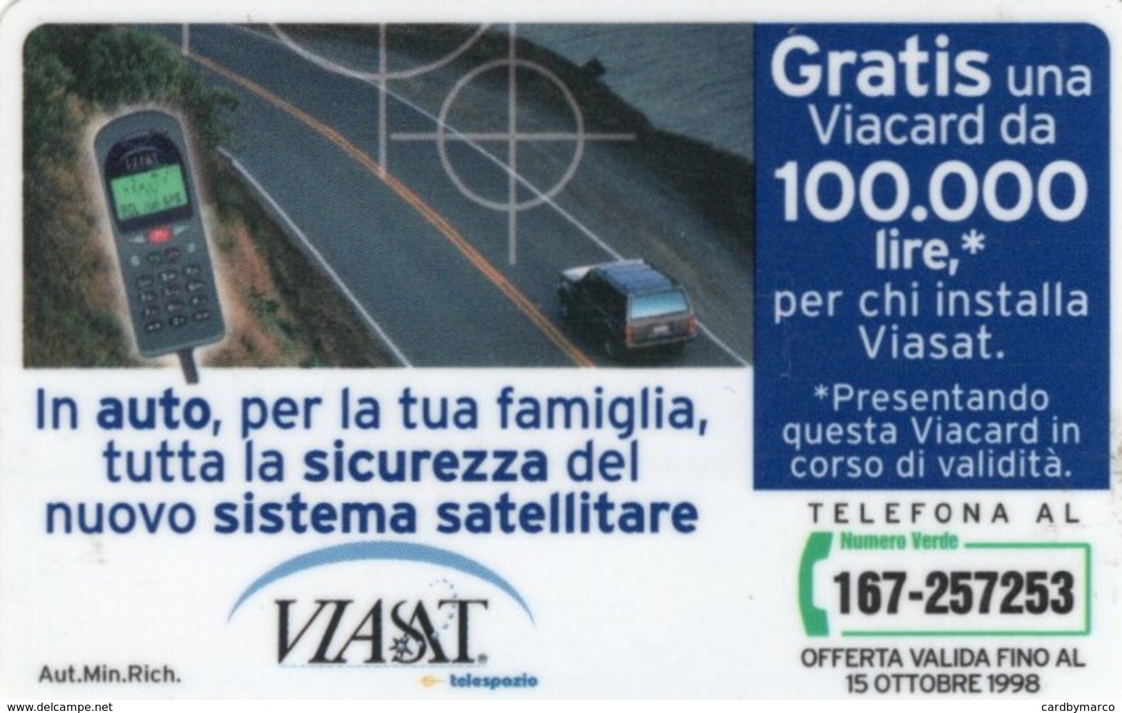 *ITALIA: VIACARD - VIASAT* - Scheda Usata (L.50000) - Altri & Non Classificati