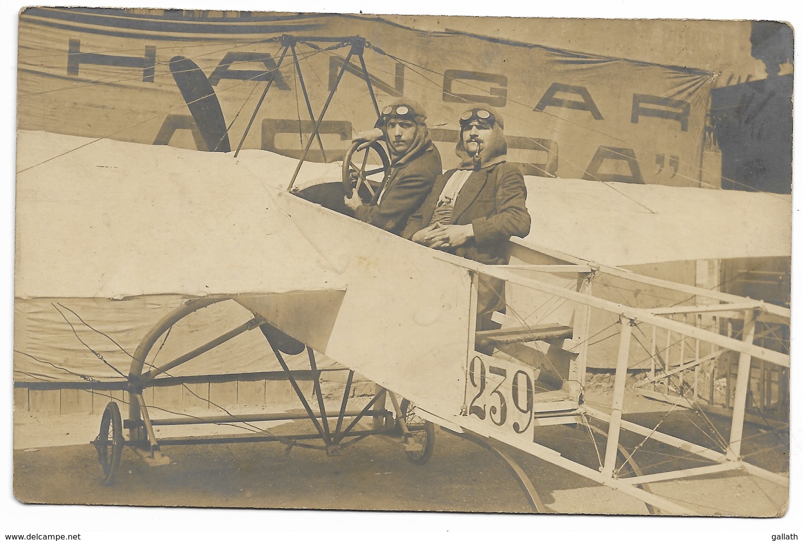 CARTE PHOTO-Avion Monoplan Et Les Aviateurs... - ....-1914: Précurseurs