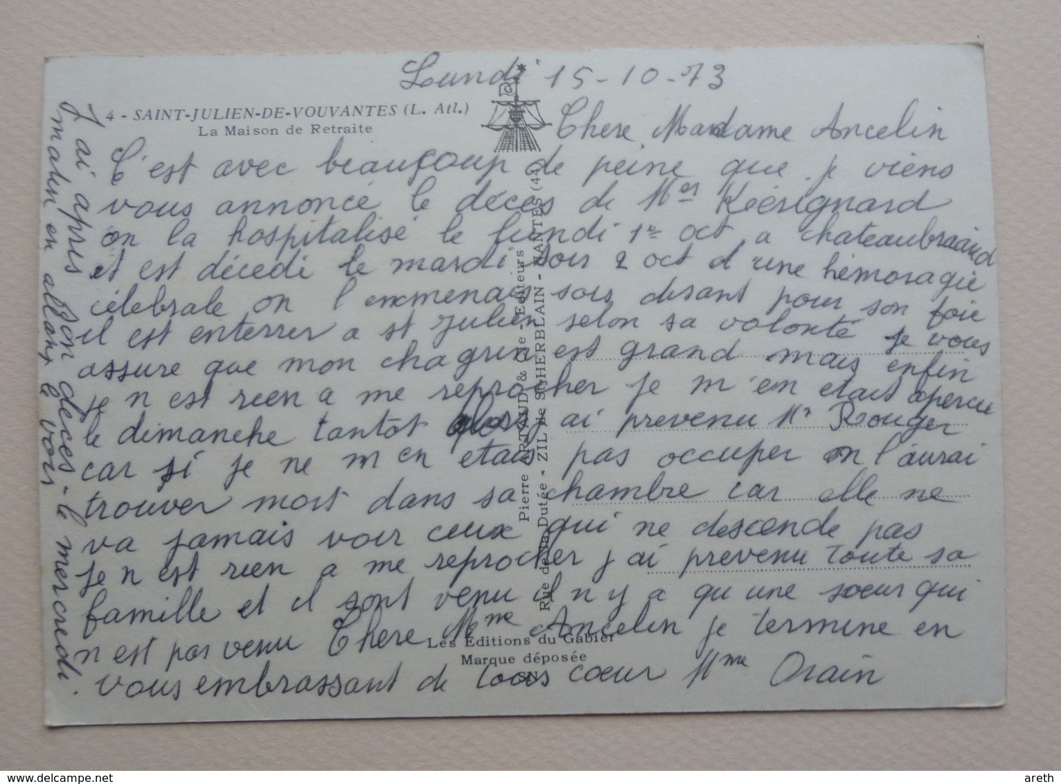 44  - SAINT JULIEN DE VOUVANTES  - La Maison De Retraite. - Saint Julien De Vouvantes