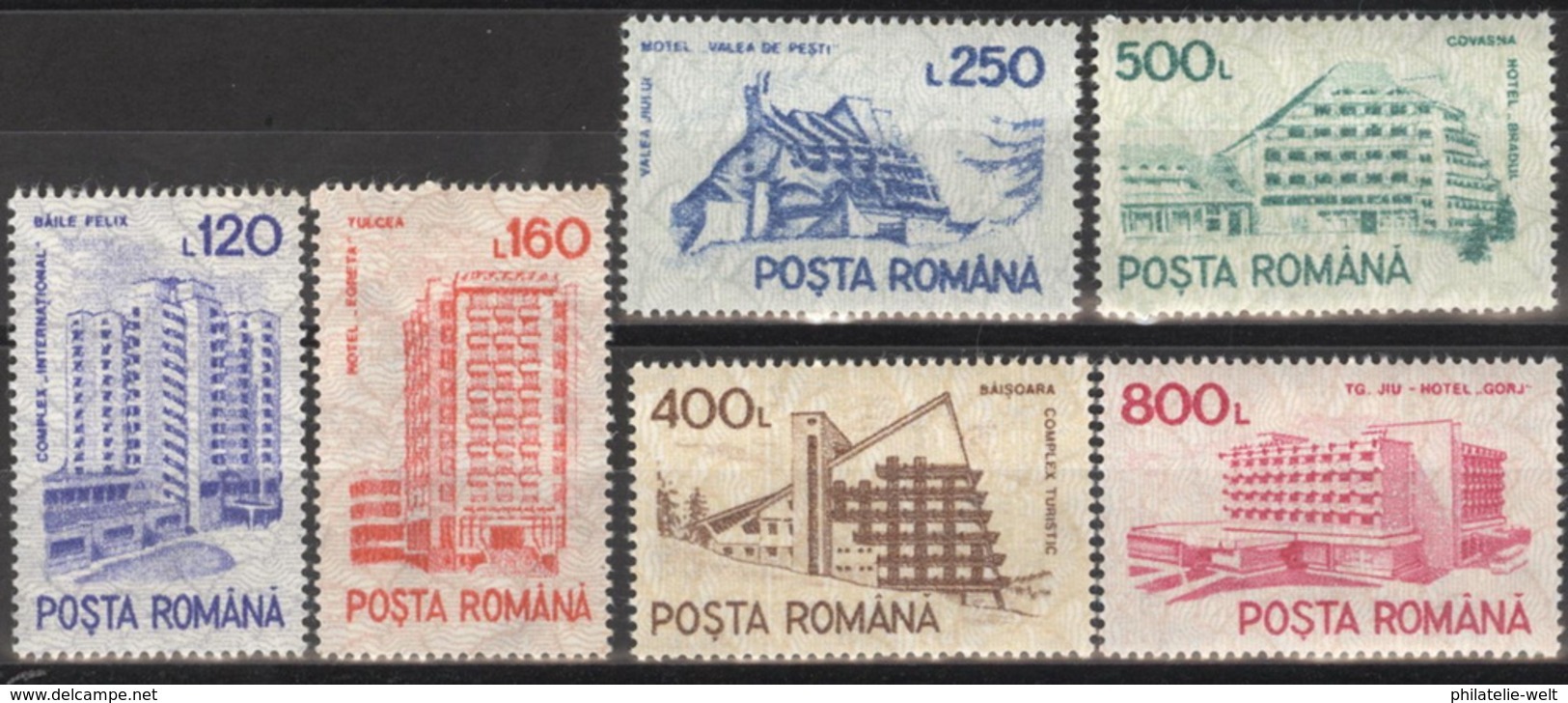 Rumänien 4746/51X ** Postfrisch Hotels - Ungebraucht