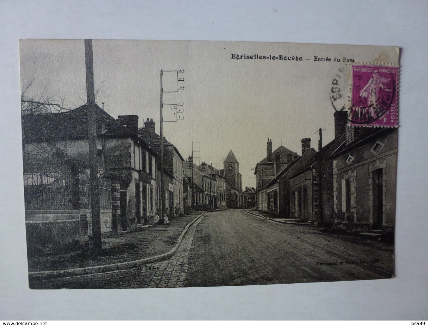 CPA, EGRISELLES-LE-BOCAGE, ENTREE DU PAYS,  VOIR SCAN - Egriselles Le Bocage