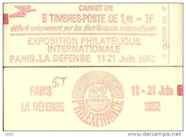 CARNET 2102-C 2a Sabine De Gandon "PHILEXFRANCE 82" Fermé Bas Prix Parfait état RARE - Autres & Non Classés