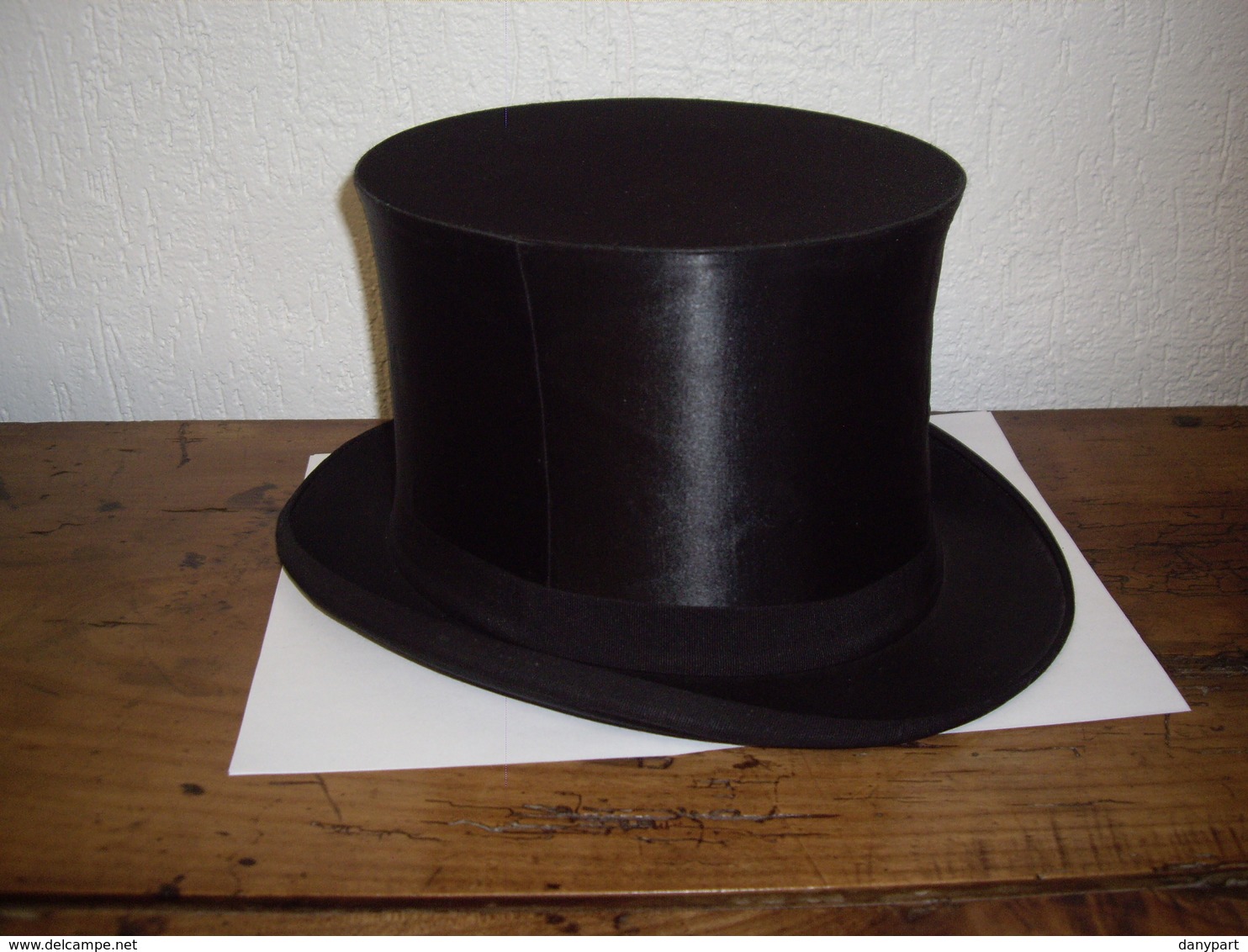 Chapeau Haut De Forme Ancien En Soie - Cylindre - Fracs - Chapeau Claque Ou Clac - Gibus - Comme Neuf - Taille 57/58 - Accessoires