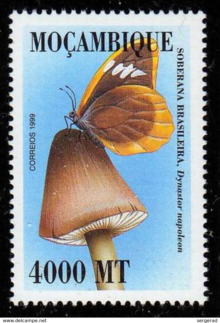 Mozambique-1999, Butterfly, Mushrooms, Mi.1642, MNH// - Champignons