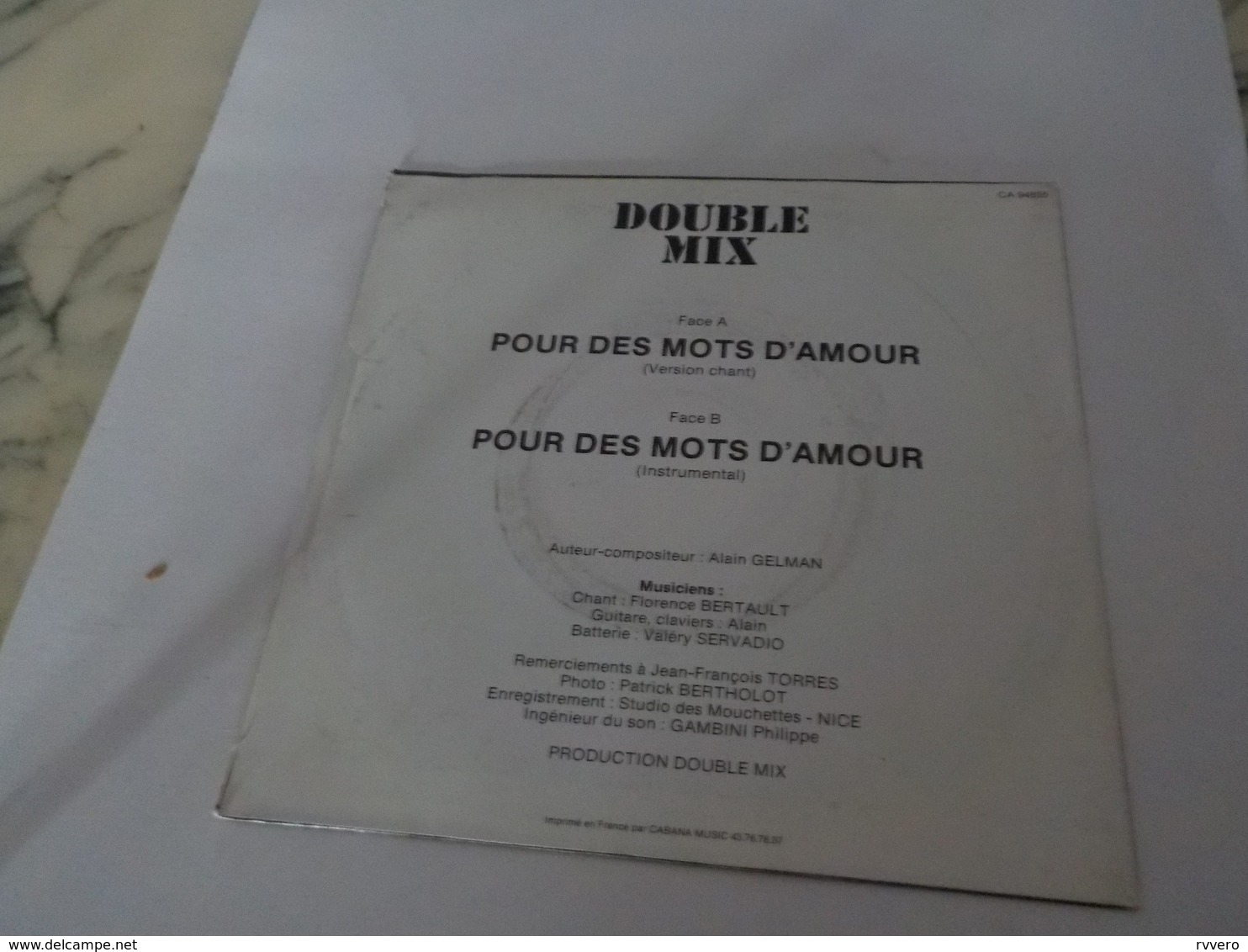 45 TOURS DOUBLE MIX POUR DES MOTS D AMOUR 1987 - Autres - Musique Française
