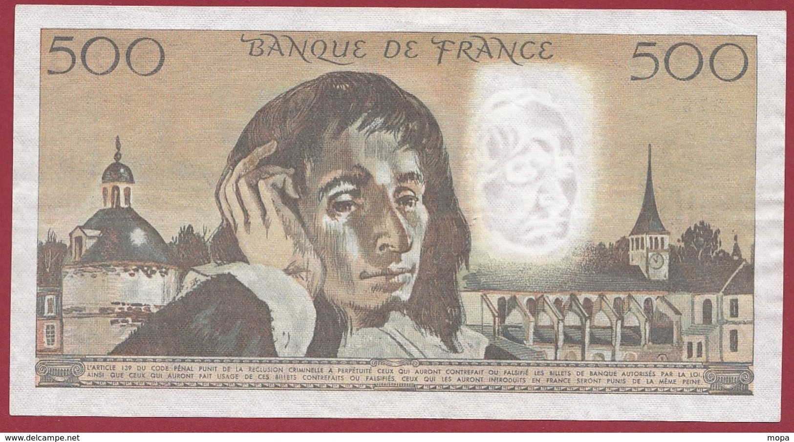 500 Francs "Pascal" Du 05/10/1978.E ---SUP--ALPH .R.92 - 500 F 1968-1993 ''Pascal''