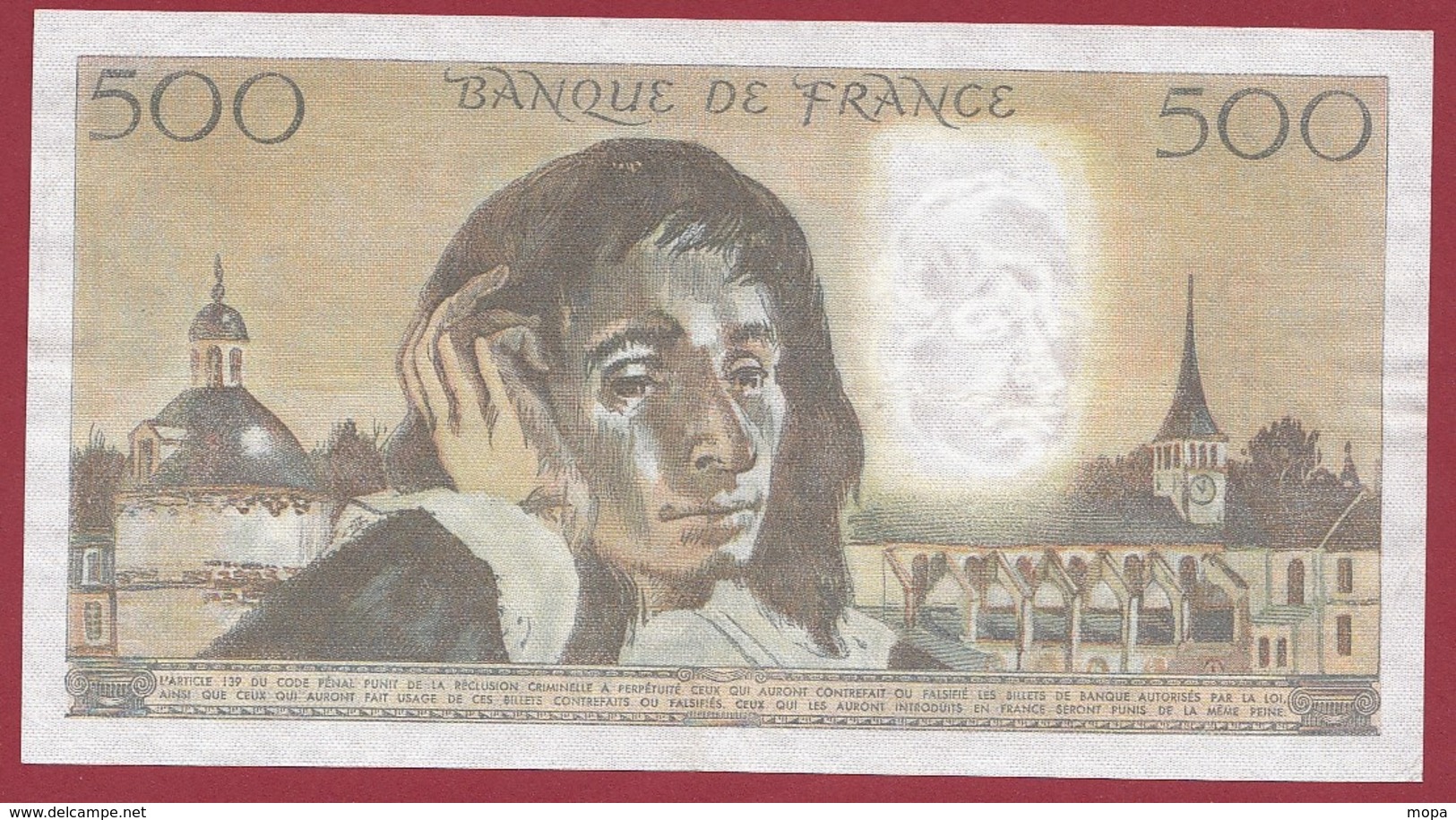 500 Francs "Pascal" Du 05/07/1984.D ---SUP--ALPH .R.208--AUCUN TROU D EPINGLE - 500 F 1968-1993 ''Pascal''
