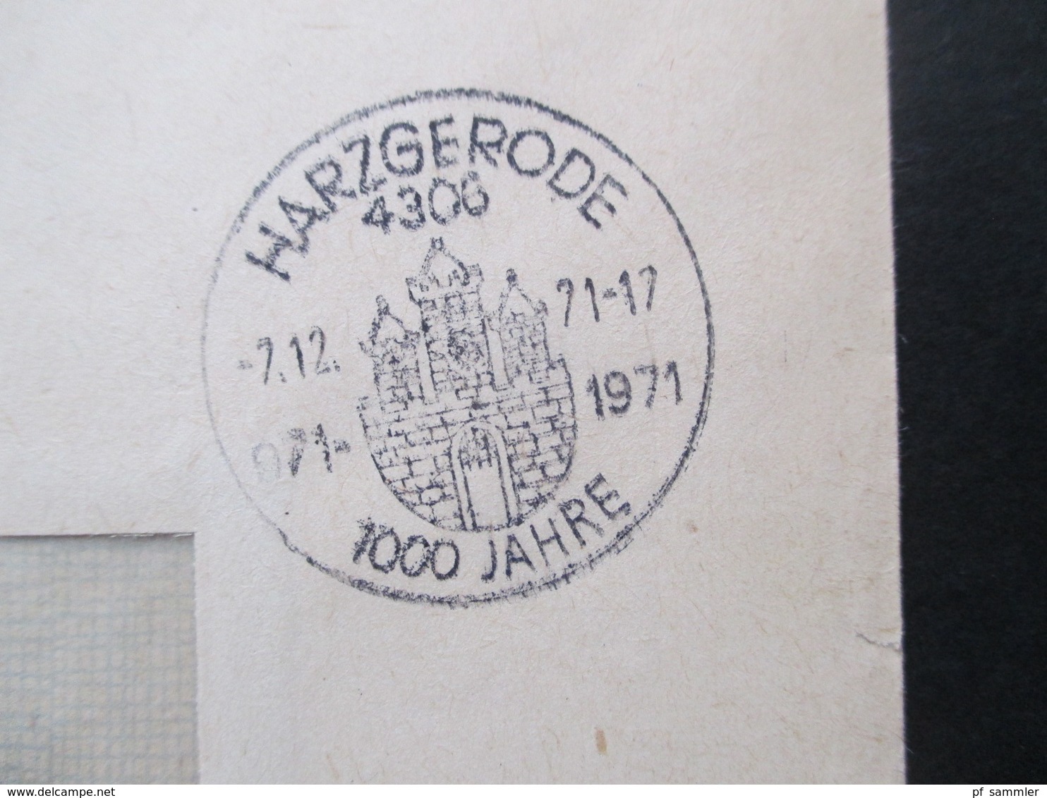 DDR 1971 ZKD VEB Metallgußkombinat Leipzig 4306 Harzgerode Mit SST Harzgerode 1000 Jahre - Lettres & Documents