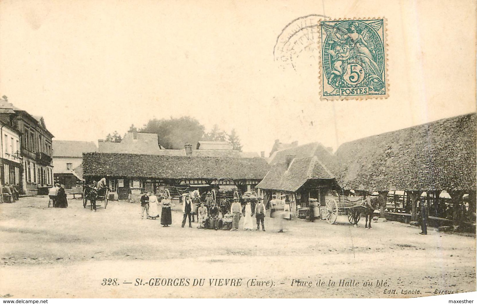 ST GEORGES DU VIEVRE Place De La Halle Au Blé - Autres & Non Classés