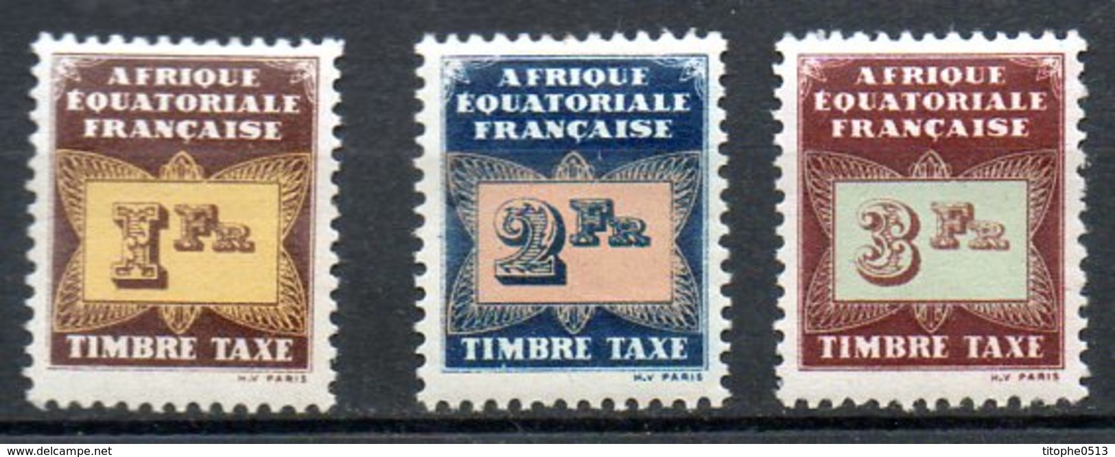 A.E.F.. Timbres-taxe N°9-11 De 1937. - Neufs