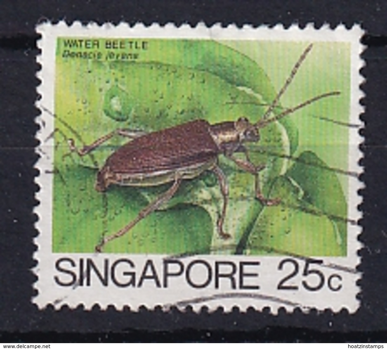 Singapore: 1985/89   Insects    SG495a    25c   [Leigh Mardon Printing]     Used - Singapur (1959-...)