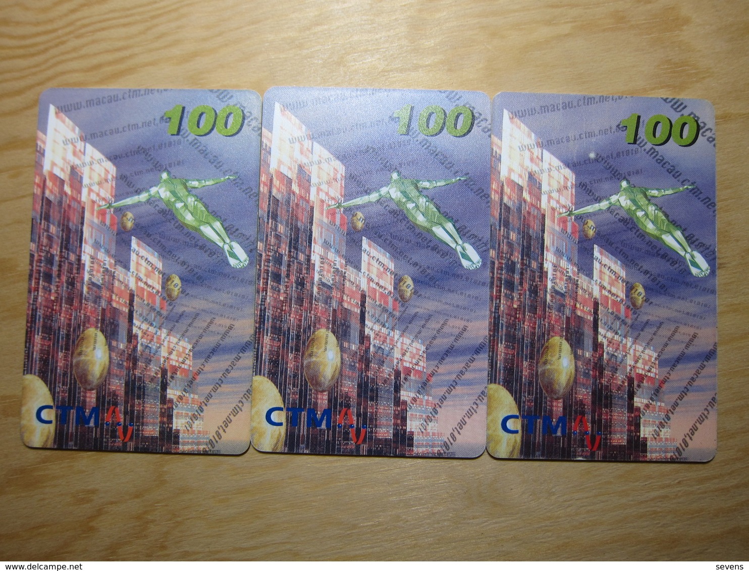 Chip Phonecard,the First Issued Smart Card 100Y Facevalue,three Different Edition,1MCU96B,1MCU97B,79MCU99B,used - Macau