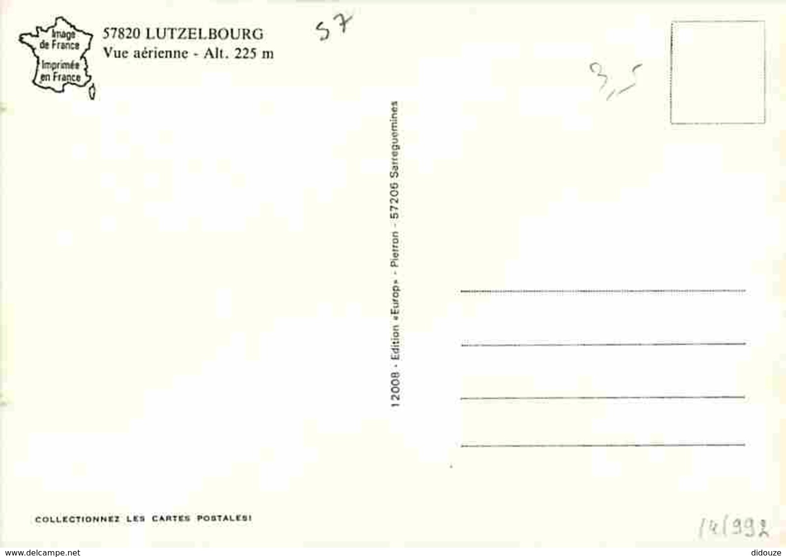 57 - Lutzelbourg - Vue Générale Aérienne - Voir Scans Recto-Verso - Autres & Non Classés