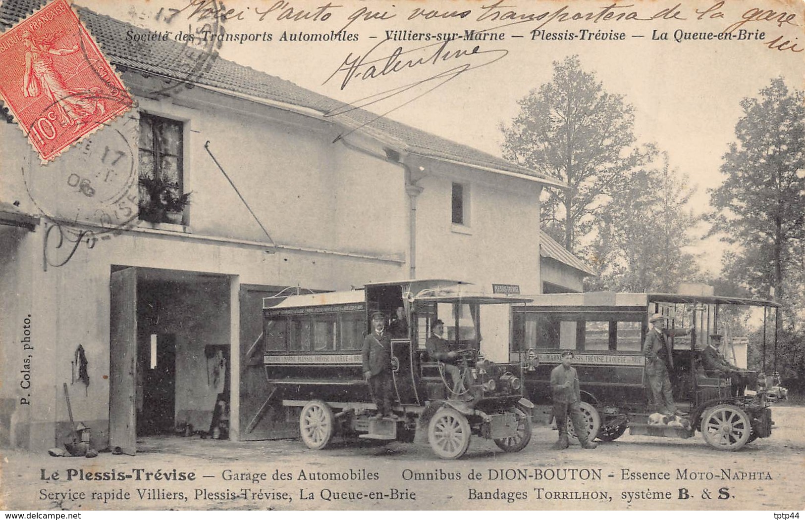 Le Plessis-Trévise - Garage Des Automobiles Omnibus De DION-Bouton ... - Le Plessis Trevise