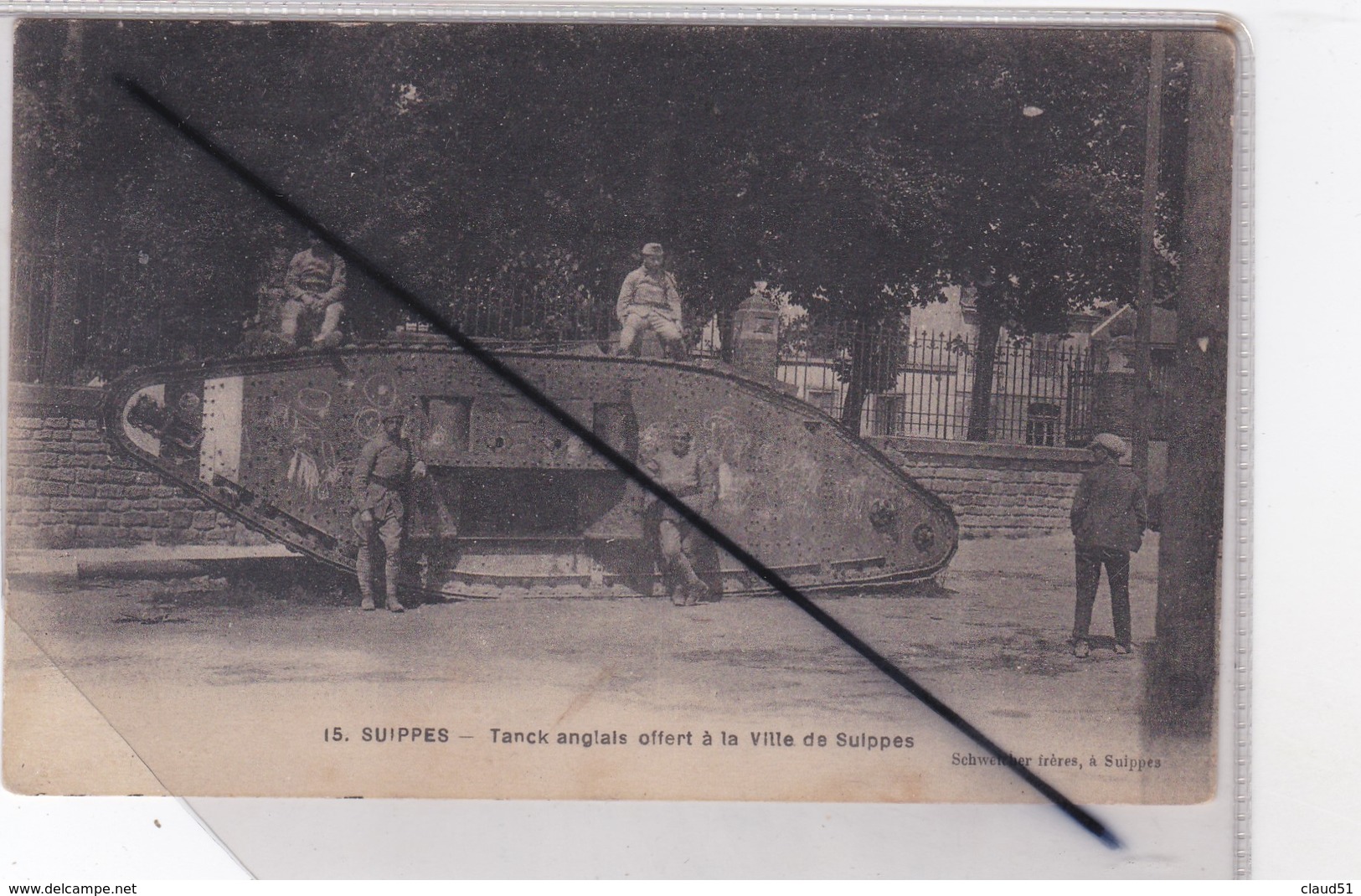 Suippes (51) Tank Anglais Offert à La Ville De Suippes - Sonstige & Ohne Zuordnung
