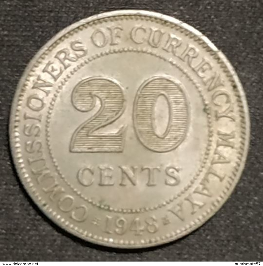 MALAISIE - 20 CENTS 1948 - George VI - KM 9 - ( MALAYSIA ) - Malaysie