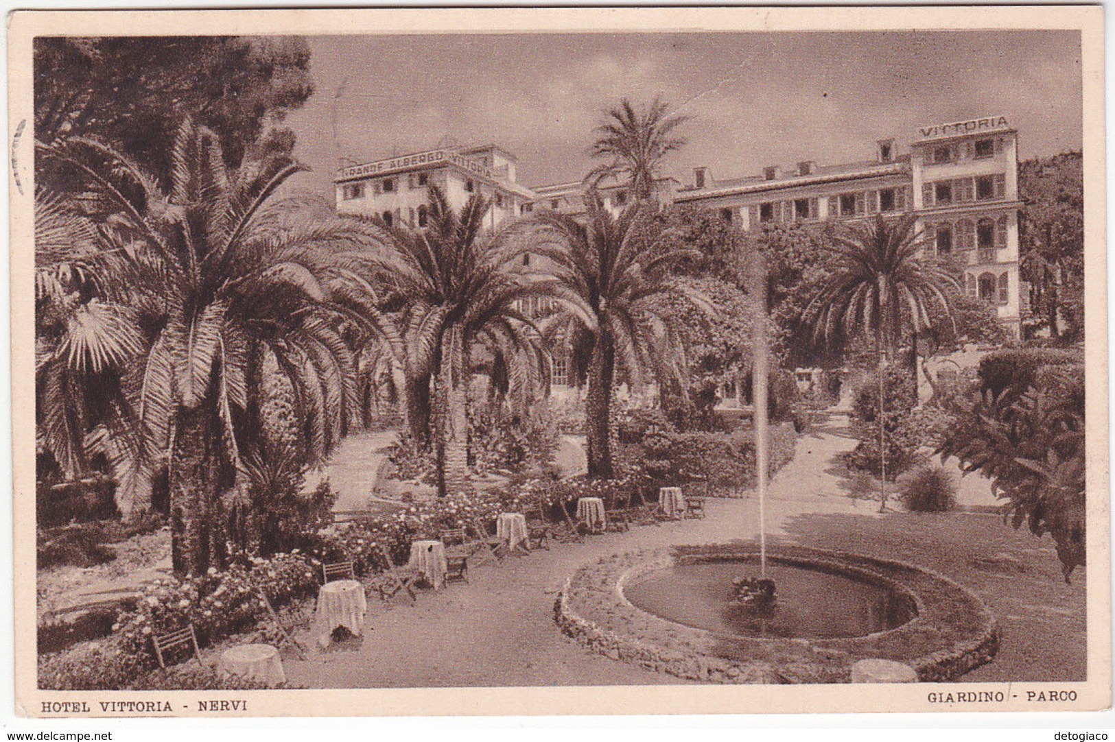 NERVI - GENOVA - HOTEL VITTORIA - GIARDINO - PARCO - VIAGG. 1968 -16634- - Genova (Genua)