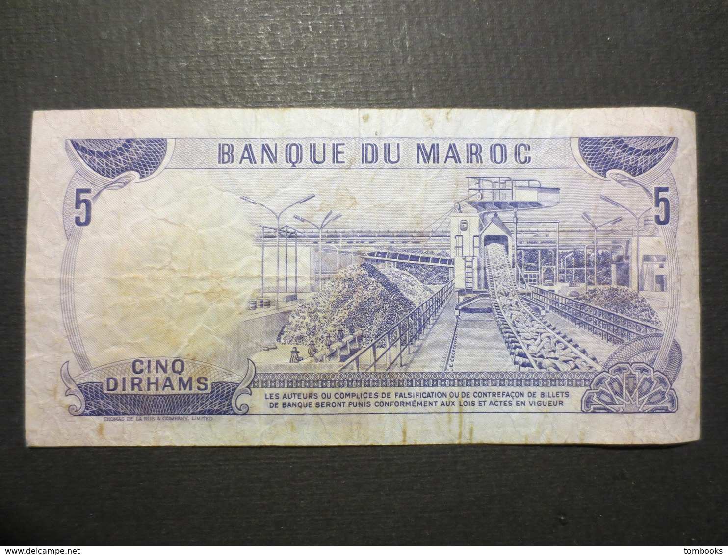 Billet - Maroc - Hassan II - Cinq Dirhams - ABE - 1970 - 1390 - Morocco