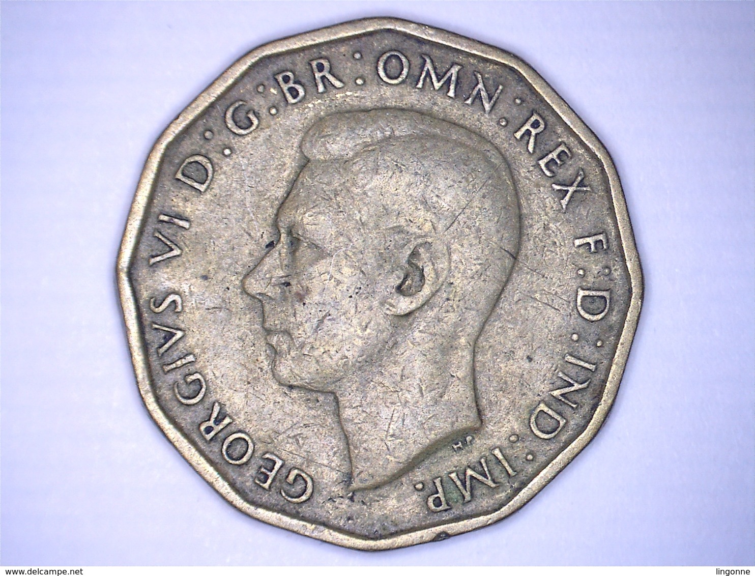 GRANDE-BRETAGNE - 1945 - 3 Pence George VI Type Fleur De Poireau, Avec "IND:IMP." - F. 3 Pence