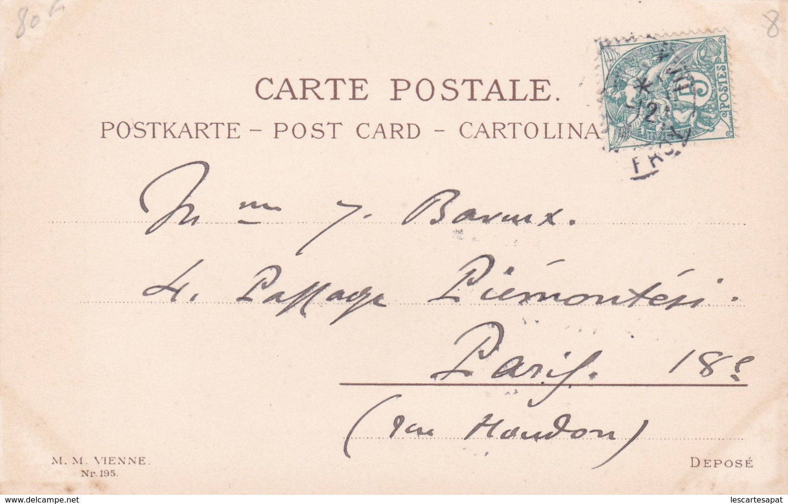 MM VIENNE -  Ethel Parkinson - Série N°195 - Couple - Paysage De Neige -    (lot Pat 106) - Parkinson, Ethel