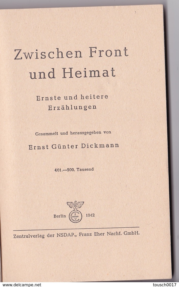 Livre Soldat Allemand 1942 Zwischen Front Und Heimat - Alemán