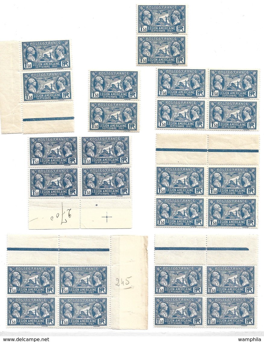 France N°245** Morceau De Feuille.(26 Timbres) - Feuilles Complètes