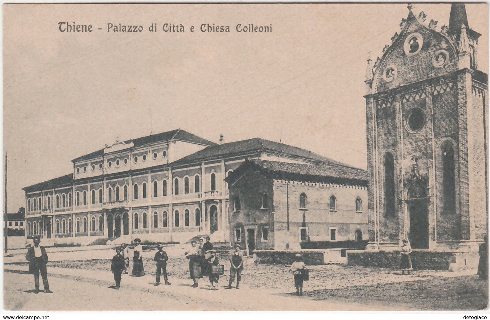 THIENE - VICENZA - PALAZZO DI CITTA' E CHIESA COLLEONI -22040- - Vicenza