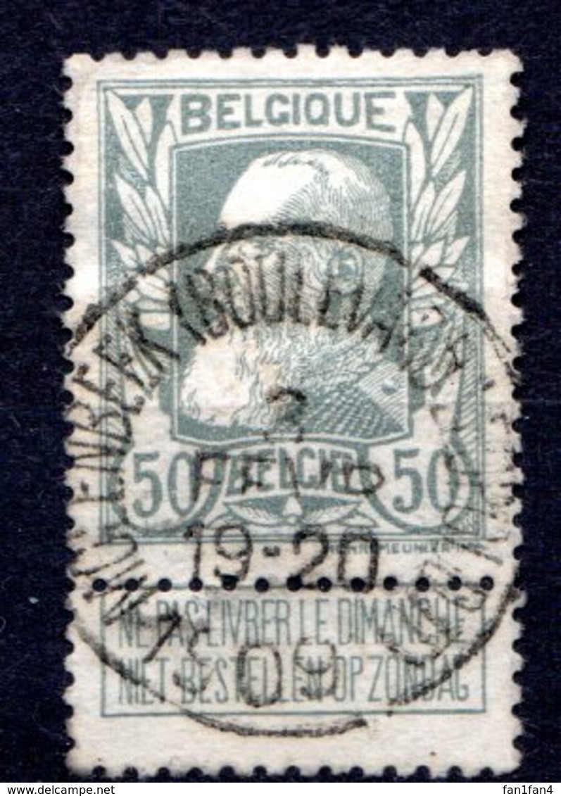 BELGIQUE - 1905 - N° 78 - 50 C. Gris - (Léopold II) - 1905 Thick Beard