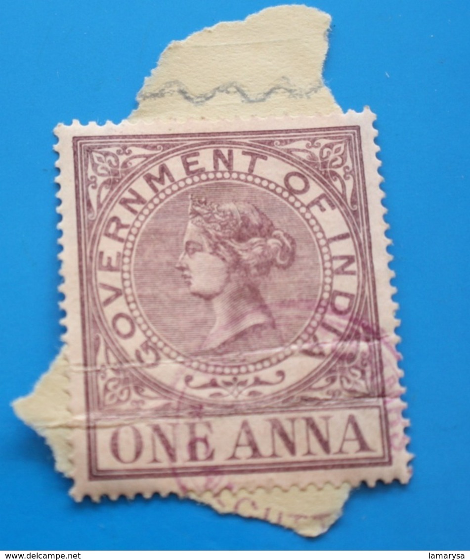 GOVERNEMENT OF INDIA Tax Stamp Service Ex English Colony Cancellation Stamp Of The Consul-Timbre Fiscal Consulat Service - 1854 Compagnia Inglese Delle Indie