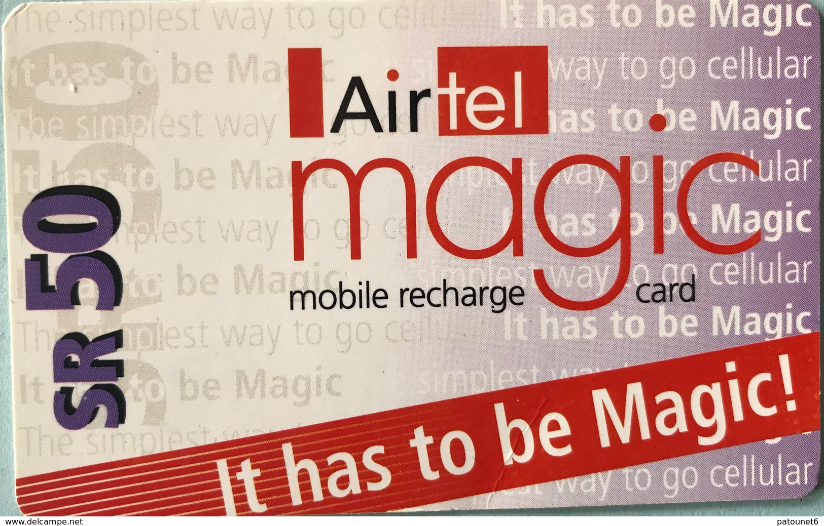 SEYCHELES  -  Prepaid - Airtel Magic  - SR 50 - Seychelles